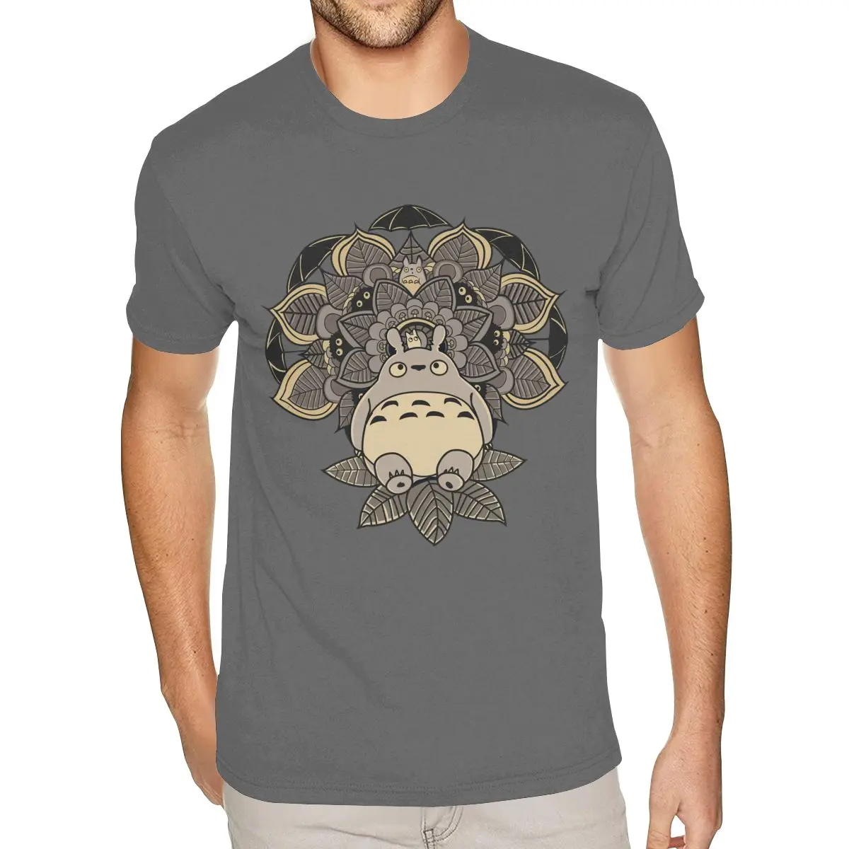 Mandala Neighbor Totoro T Shirt Youth Guy 2020 High Quality Tshirt Man Short Sleeve Discount Branded Unique Apparel