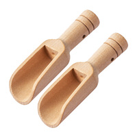 2/5pcs Mini Wooden Salt Spoons Natural Sugar Coffee Spoon Teaspoon Small Salt Shovel Milk Powder Scoops Kitchen Cooking Tool