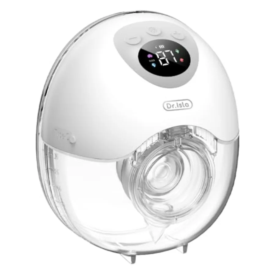 

Dr.isla Wearable Electric Breast Pump 3 Modes and 9 Levels Lightweight 230g Hands-Free Comfortable Fit BPA-Free Silicone Gray