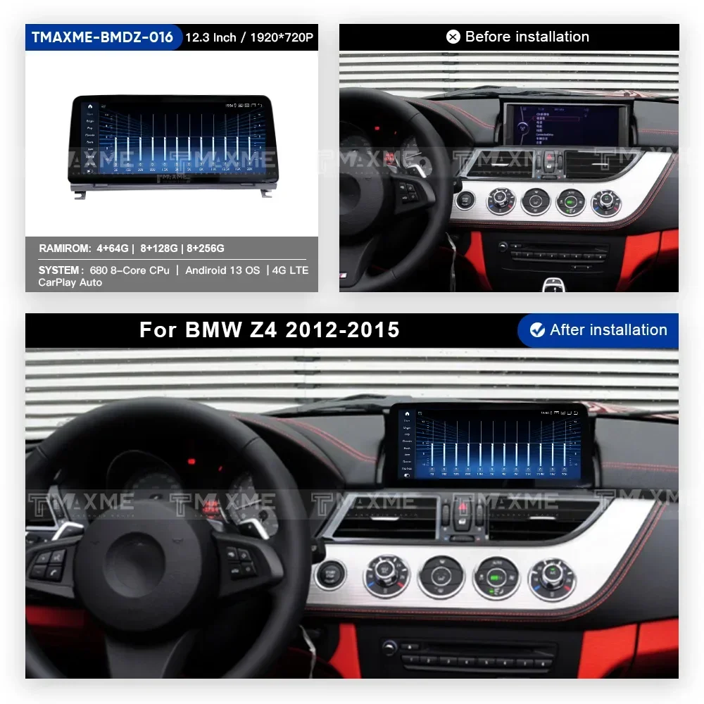 Maisimei Newest Qualcomm 680 Car Android Touch Screen Android 13 1920*720 GPS Navigator for Z4 2012-2015 BT Carplay
