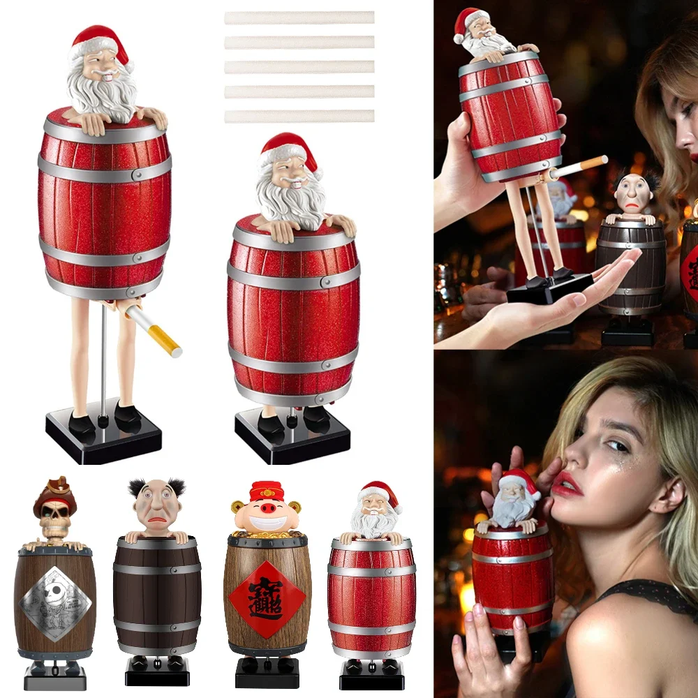 

Santa Claus Cigarette Dispenser Santa Cigarette Holder Santa Barrel Cigarette Box Novelty Christmas Gift for Boyfriend Husband