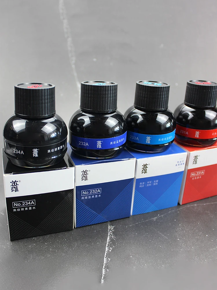 Hero Ink for Writing and Calligraphy Black Pure Blue Red Blue Black Non-Carbon 233A/231A/232A/234A/440/204 Ink Supplies