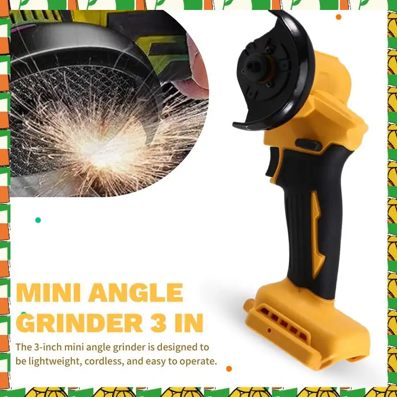 

Профессиональный инструмент Портативная мини-3-дюймовая угловая шлифовальная машина Комплект для батареи 18 В: включает полирующий инструмент и 2 режущие диски