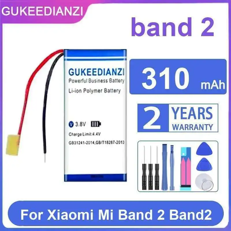 Замена аккумулятора для часов премиум-класса для Xiaomi MI Band 2 Band2 310 мАч Замена аккумулятора для часов премиум-класса для Xiaomi MI Band 2 Band2 310 мАч