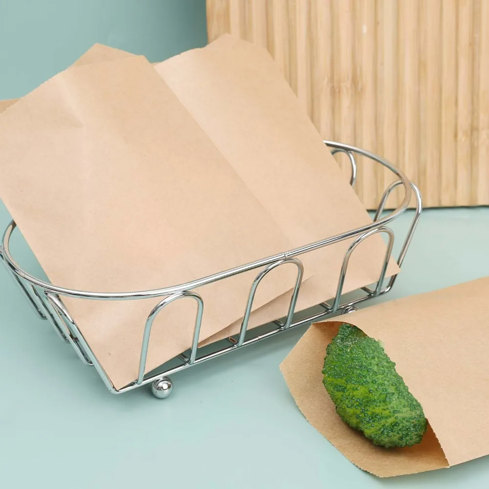 100-10 個 クラフトウェアバッグ パーティー記念品バッグ 封筒 商品バッグ スナック クッキー ポップコーン キャンディー サンドイッチ ギフト用 10x15cm/13x18cm