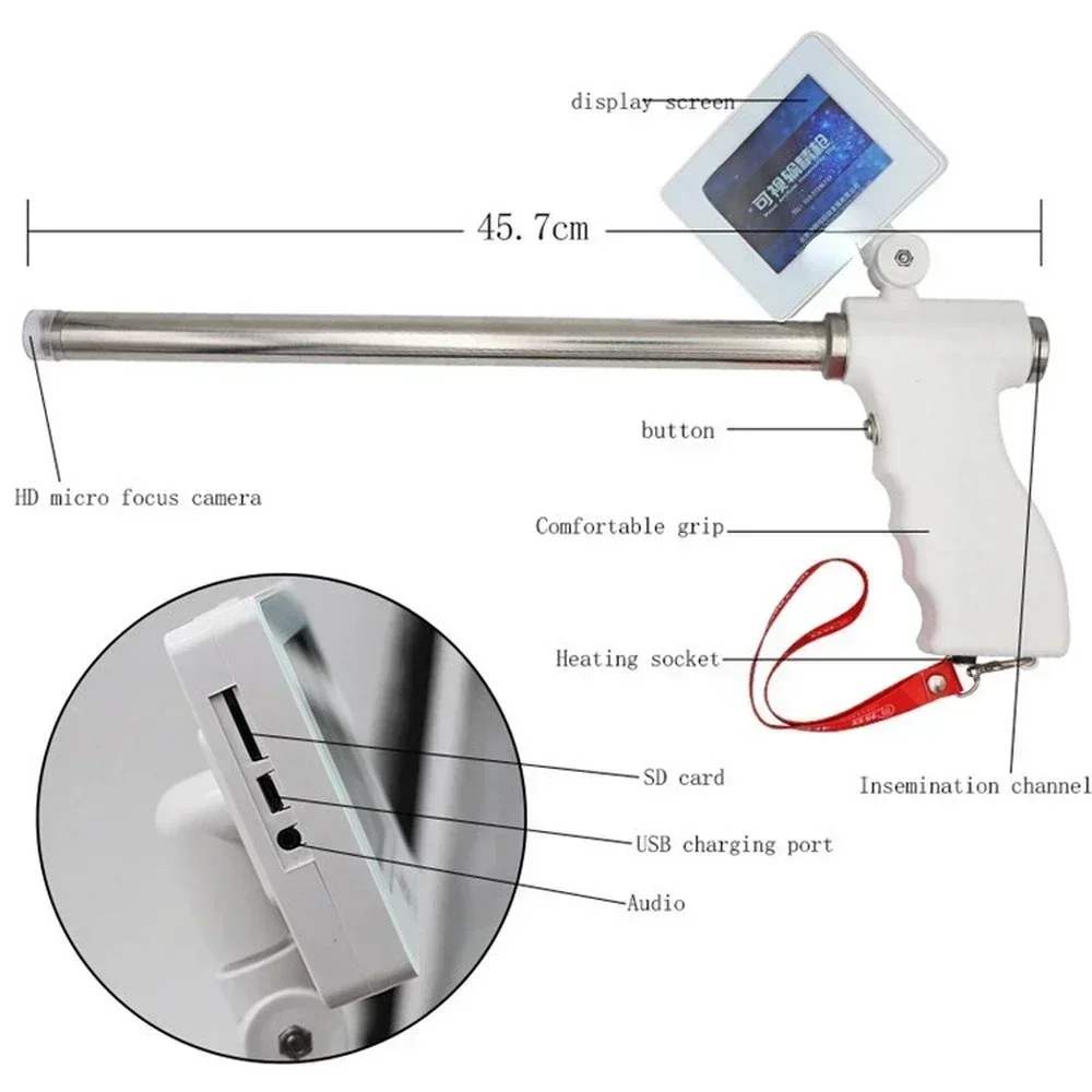 Hot SalesCow Visual Endoscope Sperm AI Gun Artificial Insemination Pig Sheep Device Veterinary Breeding Cow Farm Cattle Livestoc