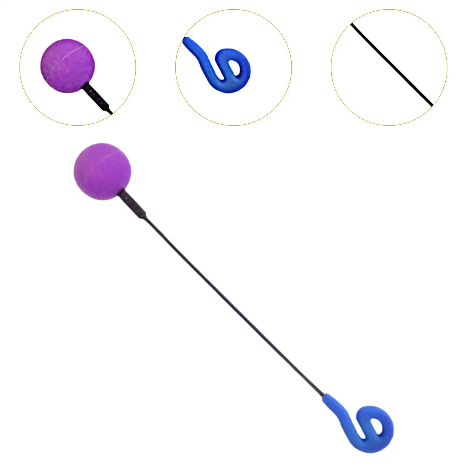 공 말렛, 고래 사운드 말렛 및 공 완드, 사운드 목욕용 고무 볼 헤드가 있는 타악기 공 공명 말렛