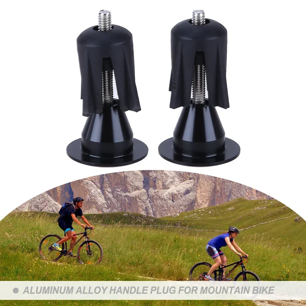 2PCS Mountain Bike Expansion Lock Bar End Plugs Aluminum Alloy Handlebar Bicycle Accessories Replace MTB Bikes Handlebar Plug