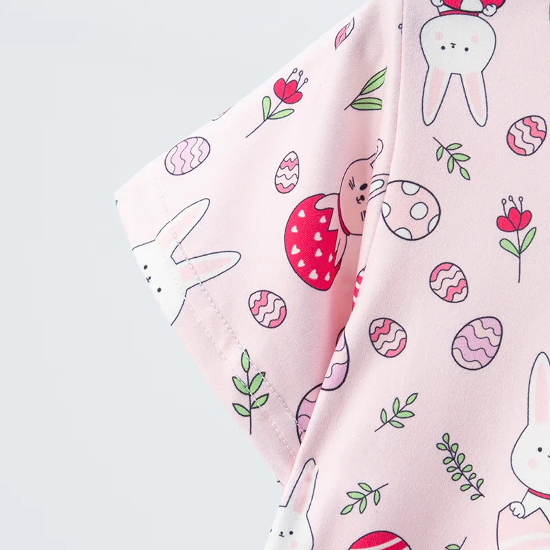 Summer Children's Pajamas Short-sleeved Shorts Cartoon Baby Loungewear Suit Boys and Girls Thin Outer Wear