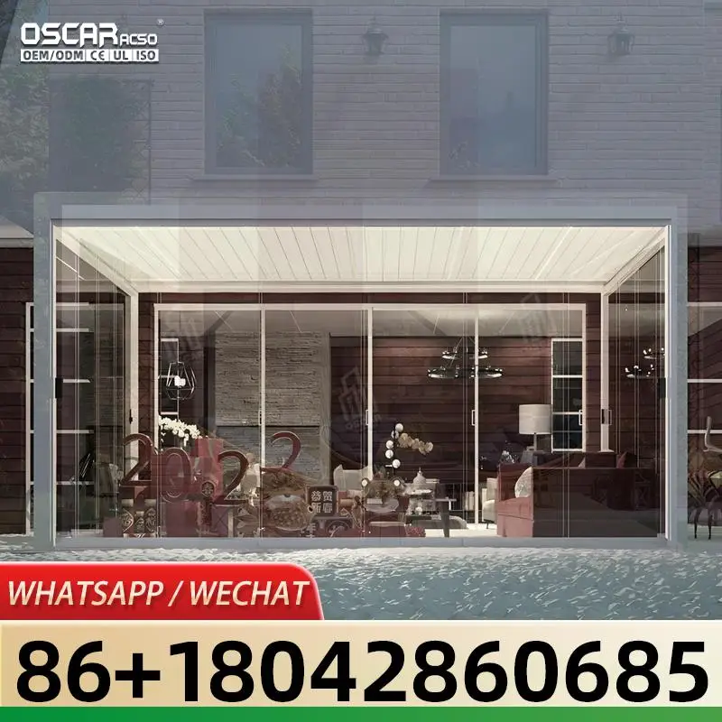 Outdoor Adjustable Retractable Aluminium Shade Awning for Garden Patio Beach pergola