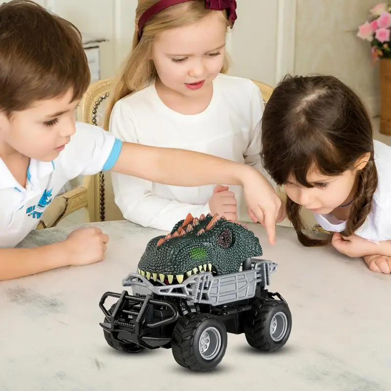 RC Dinosaur Car All Terrain Stunt Car With Light Off Road Racing Car Toy Truck Electric Car Toy For Kids Girls