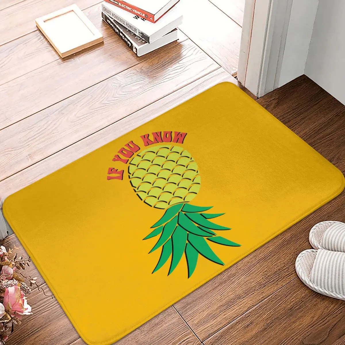 Pineapple Swinger Front Door Mat Anti-Slip Indoor Quick Dry Doormat Floor Bath Entrance Rug Carpet