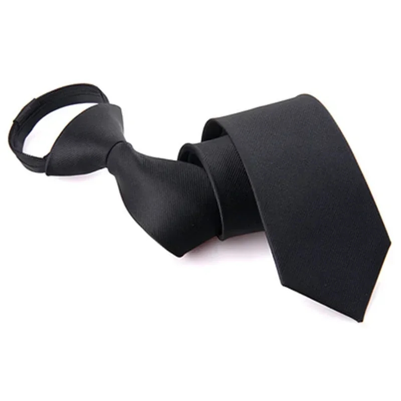 Cravate Noble de luxe pour hommes, pour fête de mariage, costumes formels d'affaires, mode pratique, fermeture éclair pré-attachée, cravate étroite, cadeaux