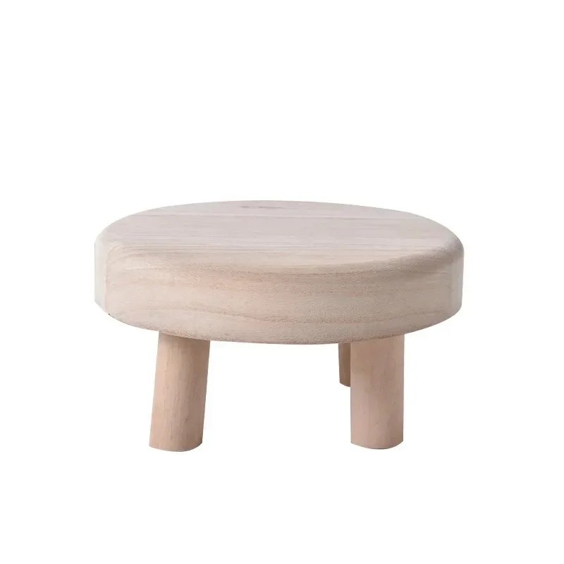 

Wooden Small Stool Children's Home Stool Porch Round Shoe Changing Stool Small Wooden Home
