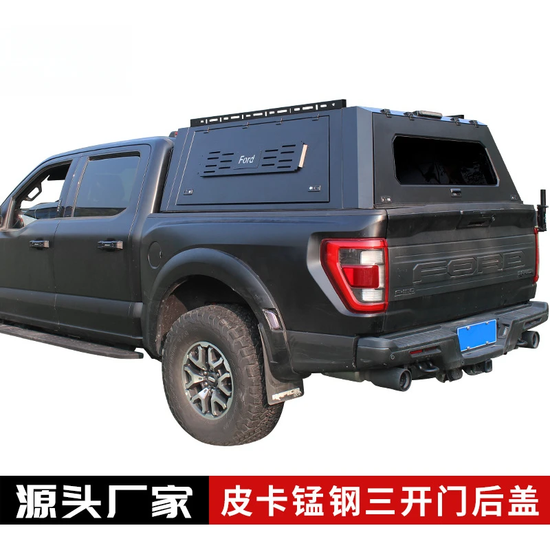 

Подходит для пикапа Raptor Ram Tundra Ranger, модифицированная марганцевая сталь, трехдверная высокая крышка с замком, защита от кражи