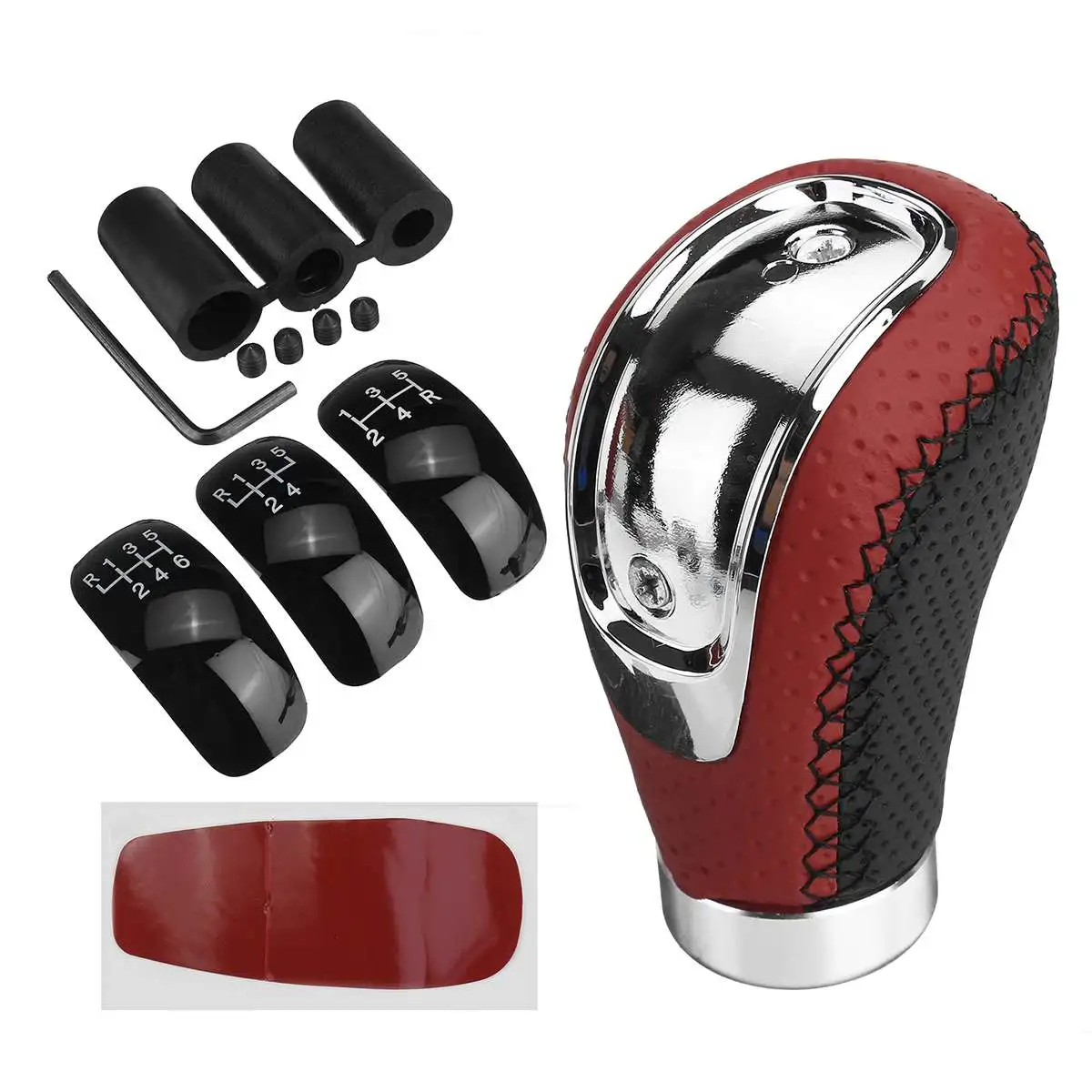 Universal 5/6 Speed Gear Shift Knob Shifter Lever Handle Stick PU Leather Auto Accessories For All Manual Car