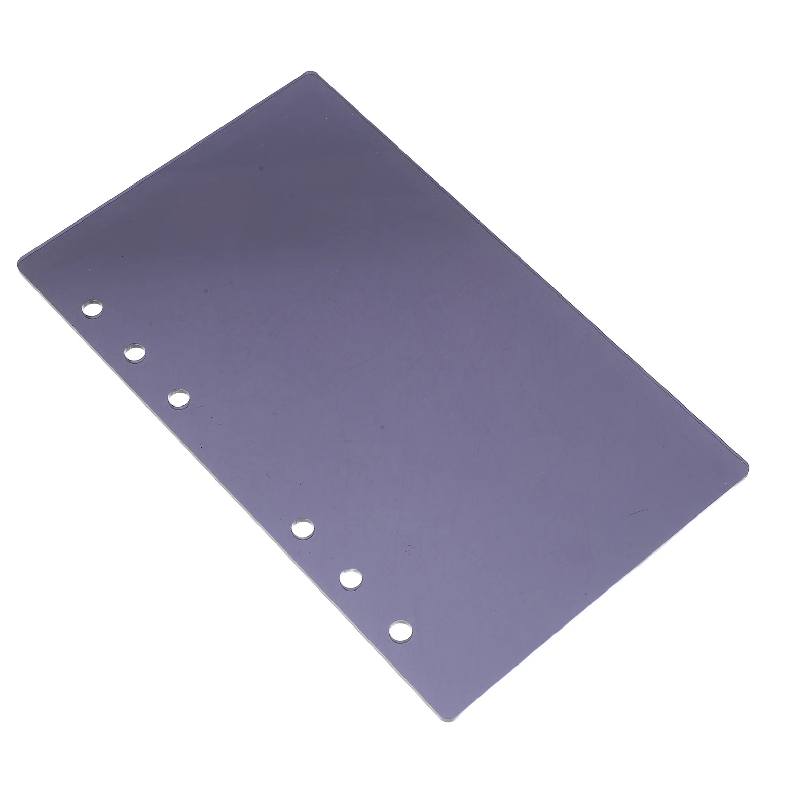 A6 capa de pasta de folhas soltas acrílico recarregável 6 buracos portátil diário planejador pasta de arquivo organizador para viagens de escritório em casa