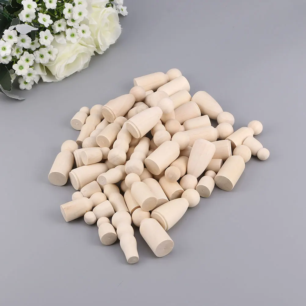 

30pcs Wooden Graffiti DIY Craft Unfinished Mini Toys for Kids Painting Projects Eco Friendly Natural Wood Art Toy Set