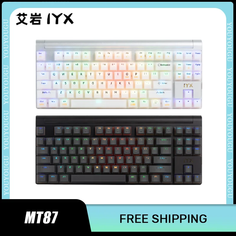 

IYX MT87 Wireless Mechanical Keyboard RGB 87key All Aluminium Bluetooth Wireless 2.4G 3-mode Hot Swap Gaming Mechanical Keyboard