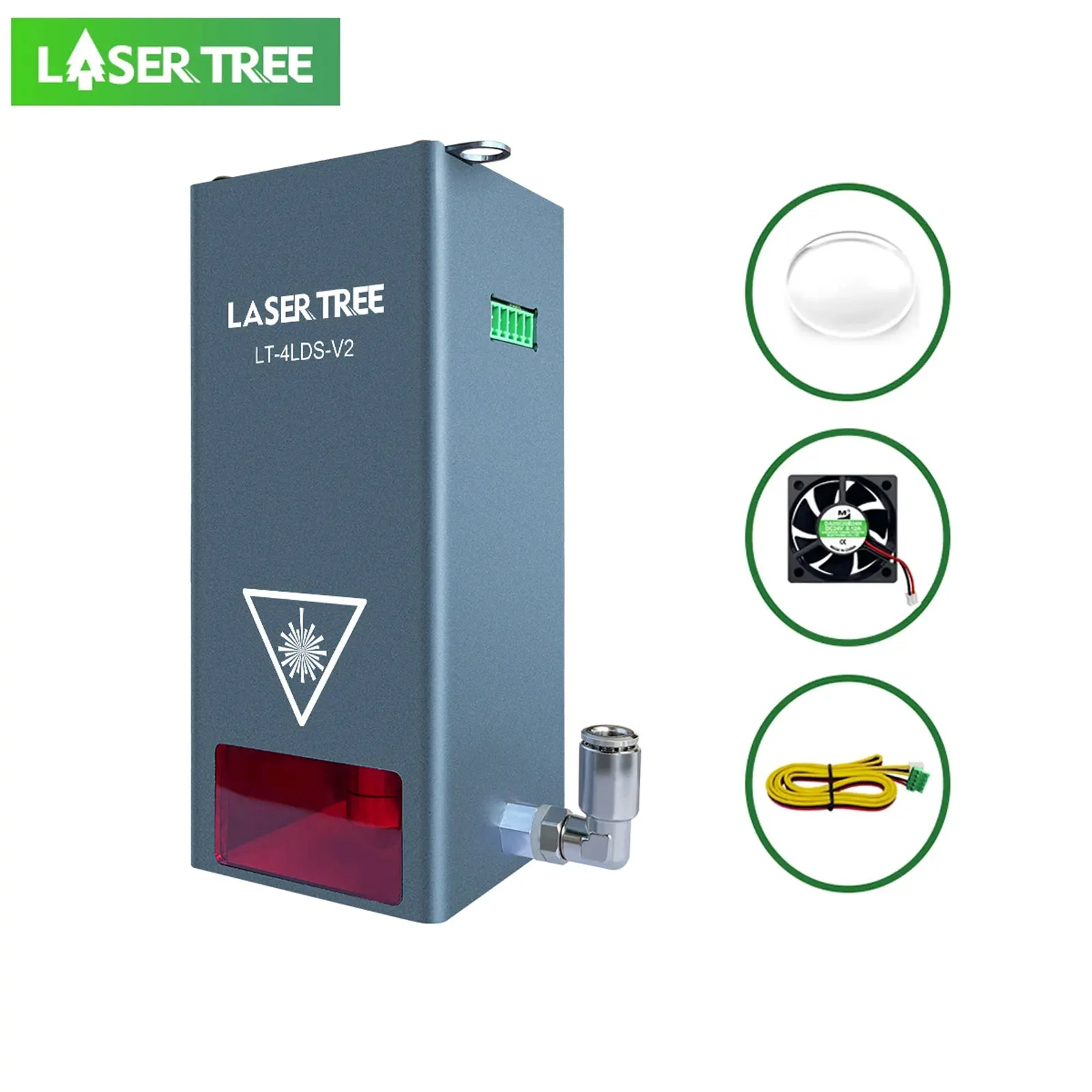 LASER TREE LT-4LDS-2 Laser Module Accessories 24V Fan Protective Window Glass Driver Adapter Wood Working Tools and Accessories