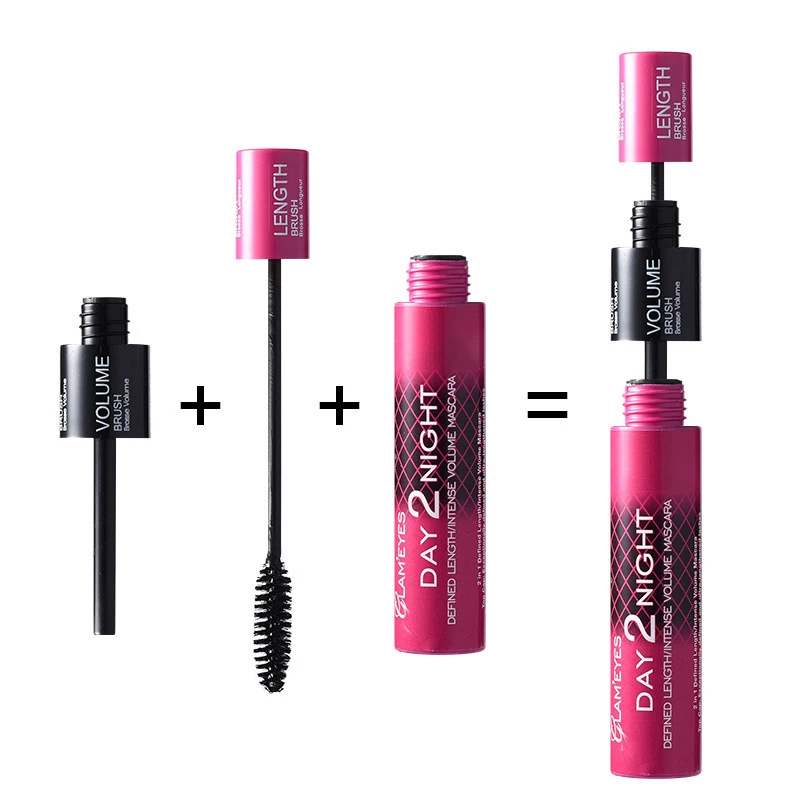 Black Curled Lashes Mascara, Alonga os Cílios, Volume Extra, Longa Duração, Impermeável, Natural, Secagem Rápida, Maquiagem Feminina