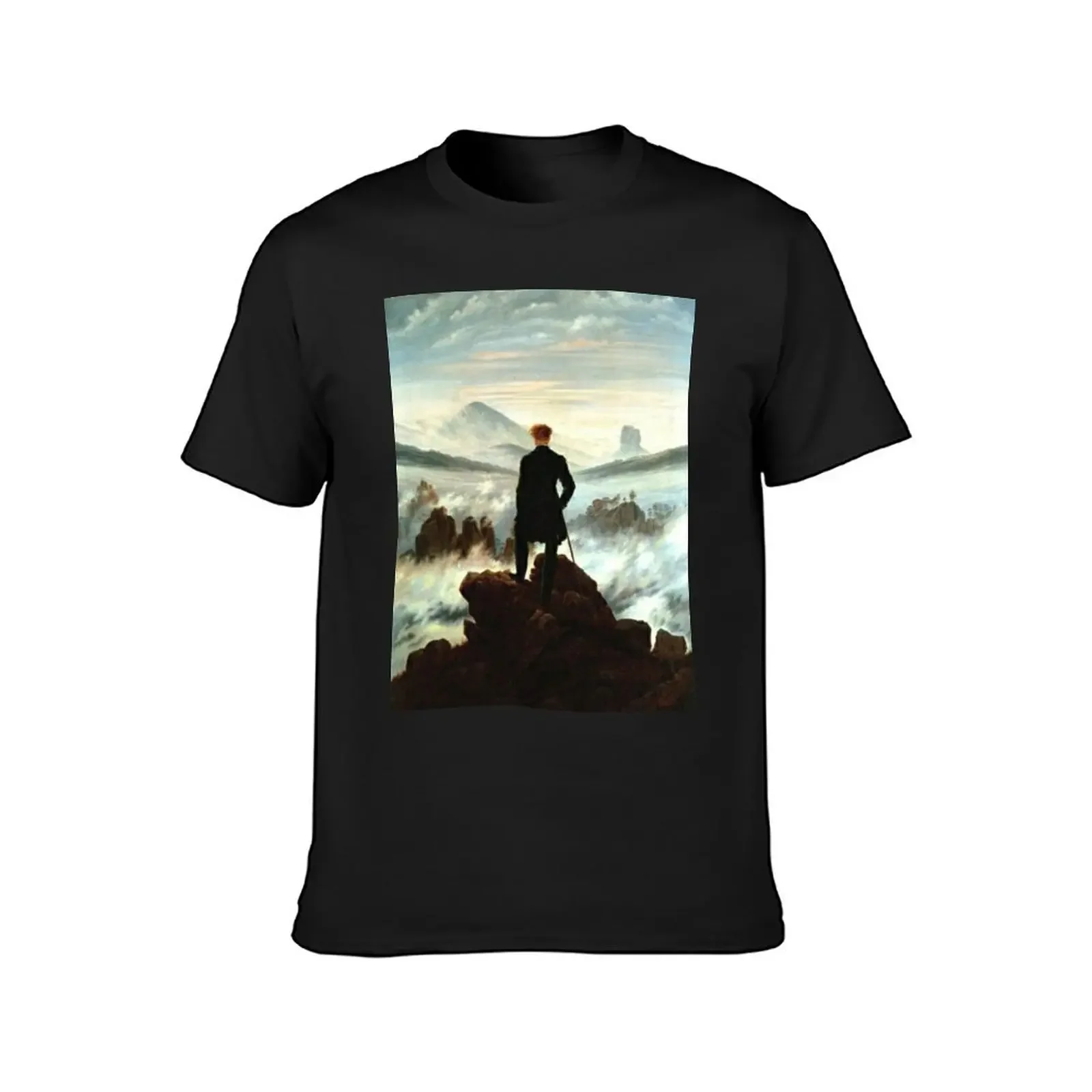 Caspar David Friedrich - Wanderer above the sea of fog T-Shirt sports fans shirts graphic tee men graphic t shirts