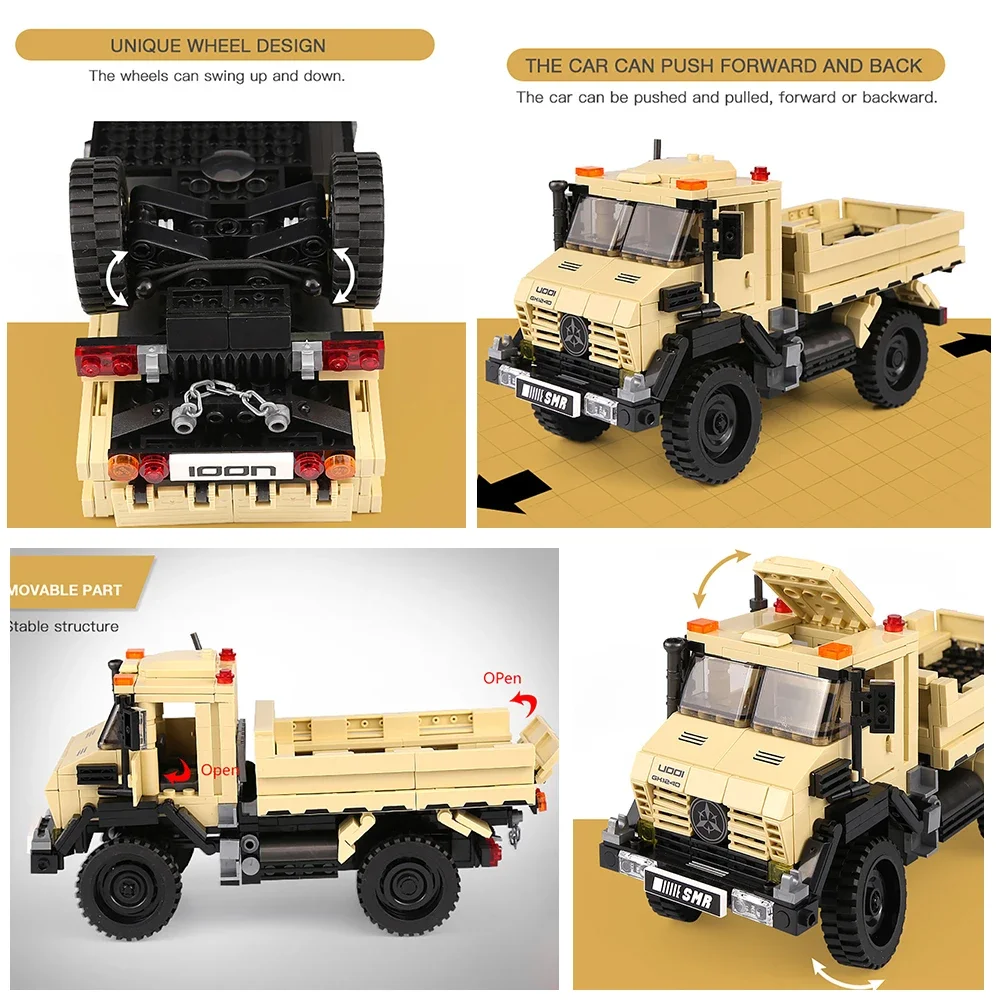 DIY Car Truck Building Block Set Toys Self Assembly Model Creative Desktop Decor Jeep Bricks Toy for kids Educational