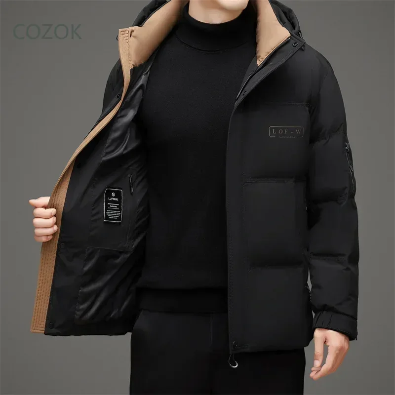 Removable Hat Short Down Jacket Designer Clothes Men Duck Padding s Man Casual Sack 2025 Men's Winter