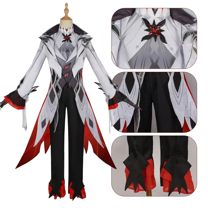 

COSda@Anime Games Arlecchino Cosplay Costume Peruere The Knave Father Clothing Accessories Wig Props ShoesCOSda@