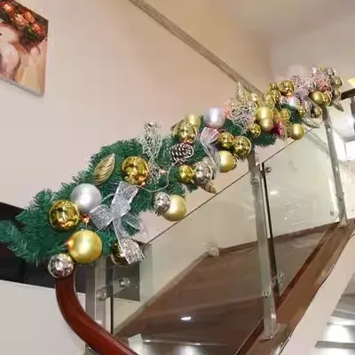 Christmas decorations 2.7m rattan hanging decorations escalator hanging decorations rattan circle hotel shopping mall display wi