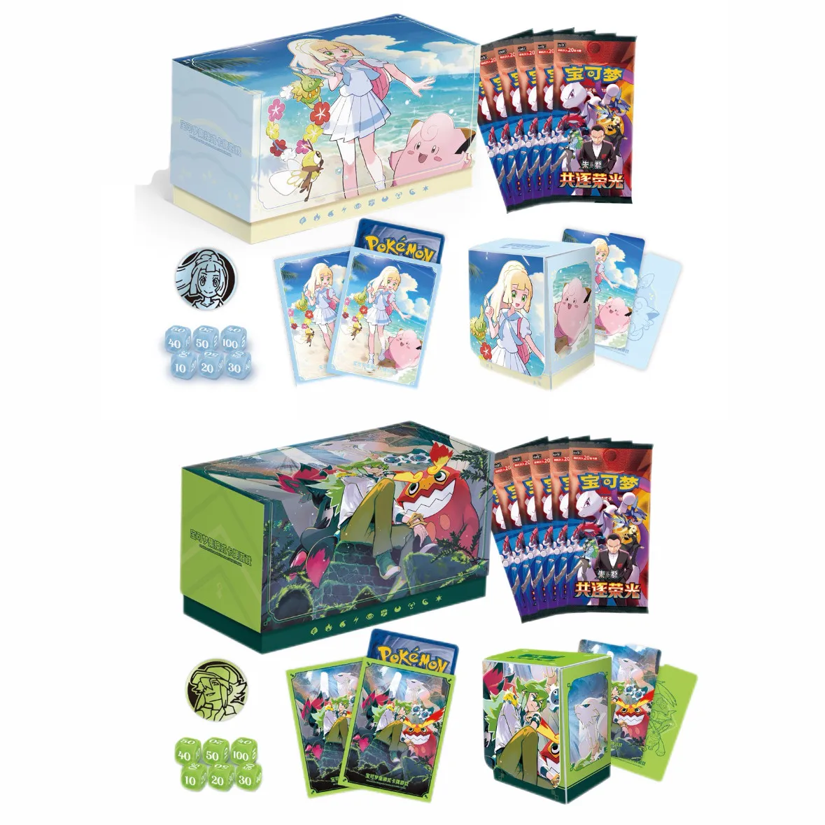 Pokémon Simplified Chinese Trading Card Set Jug Shock and Shine Battle Set Gift Box Lily Ai N Csv10c Surprise Collection Gift view 5