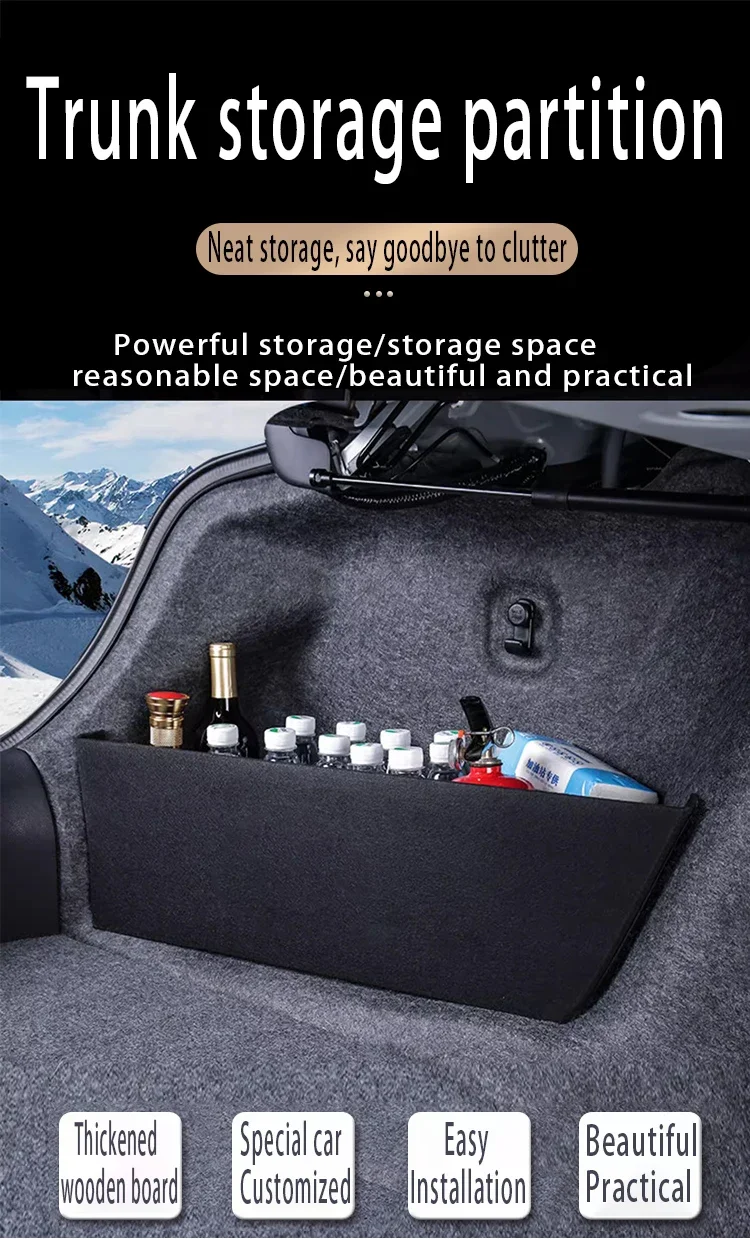 Auto Zubehör Für Hyundai Sonata DN8 2024 ~ 2026 Verdickung Stamm Lagerung Partition Multifunktions Lagerung Auto Innen Teile – Detail 3