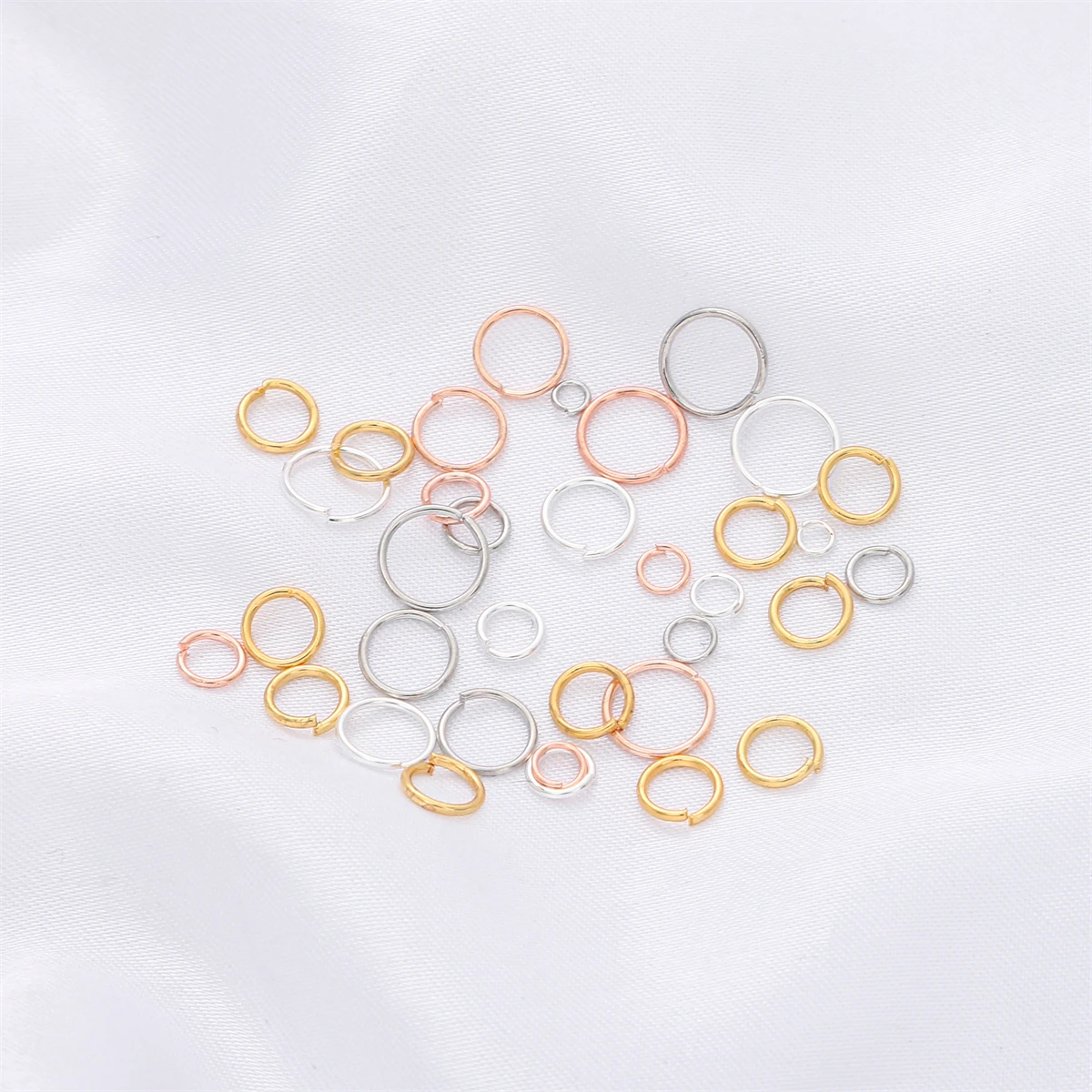 50pcs 14K/18K Platinum Silver Gold Plating High Quality Brass Jump Ring Split Ring Connectors For DIY Jewelry Making Accessories