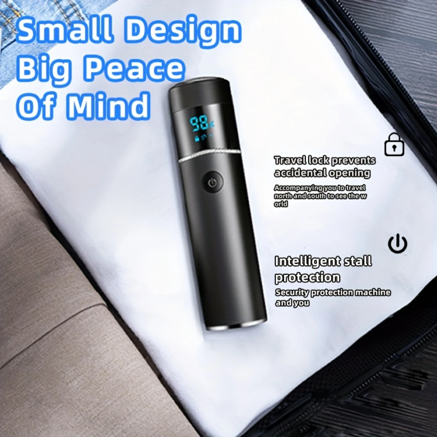 Портативный водонепроницаемый мини-светодиодный умный дорожный замок, легко чистится, подарок для мальчиков-друзей