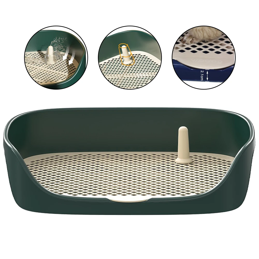 

new Portable Dog Toilet Tray Plastic Potty Urinal Training Tub Easy To Clean Mesh Lattice Anti-Slide Puppy Cleaning Supplies