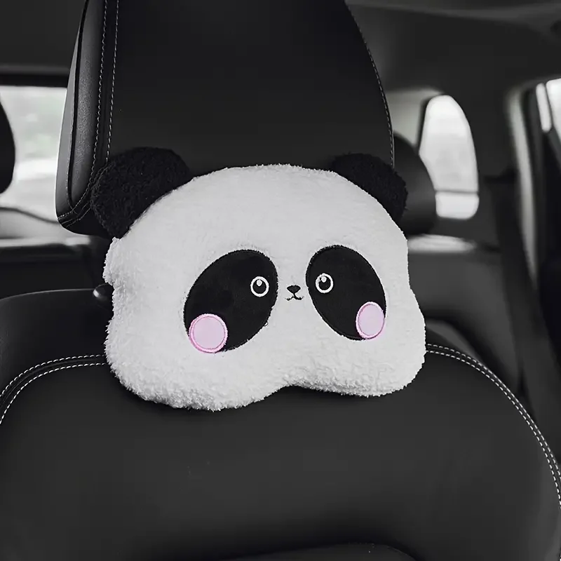 Car headrest cartoon panda waist support neck pillow pillow pillow car pillow for four seasons car supplies