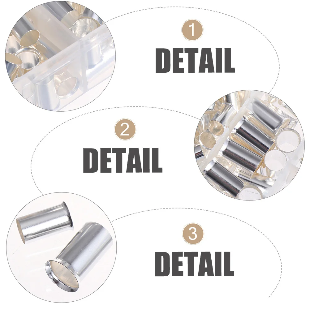 

200Pcs Cold Press Tubular Terminal Copper Crimp Connectors for Car Amplifiers Terminals Wire Protection Insulated
