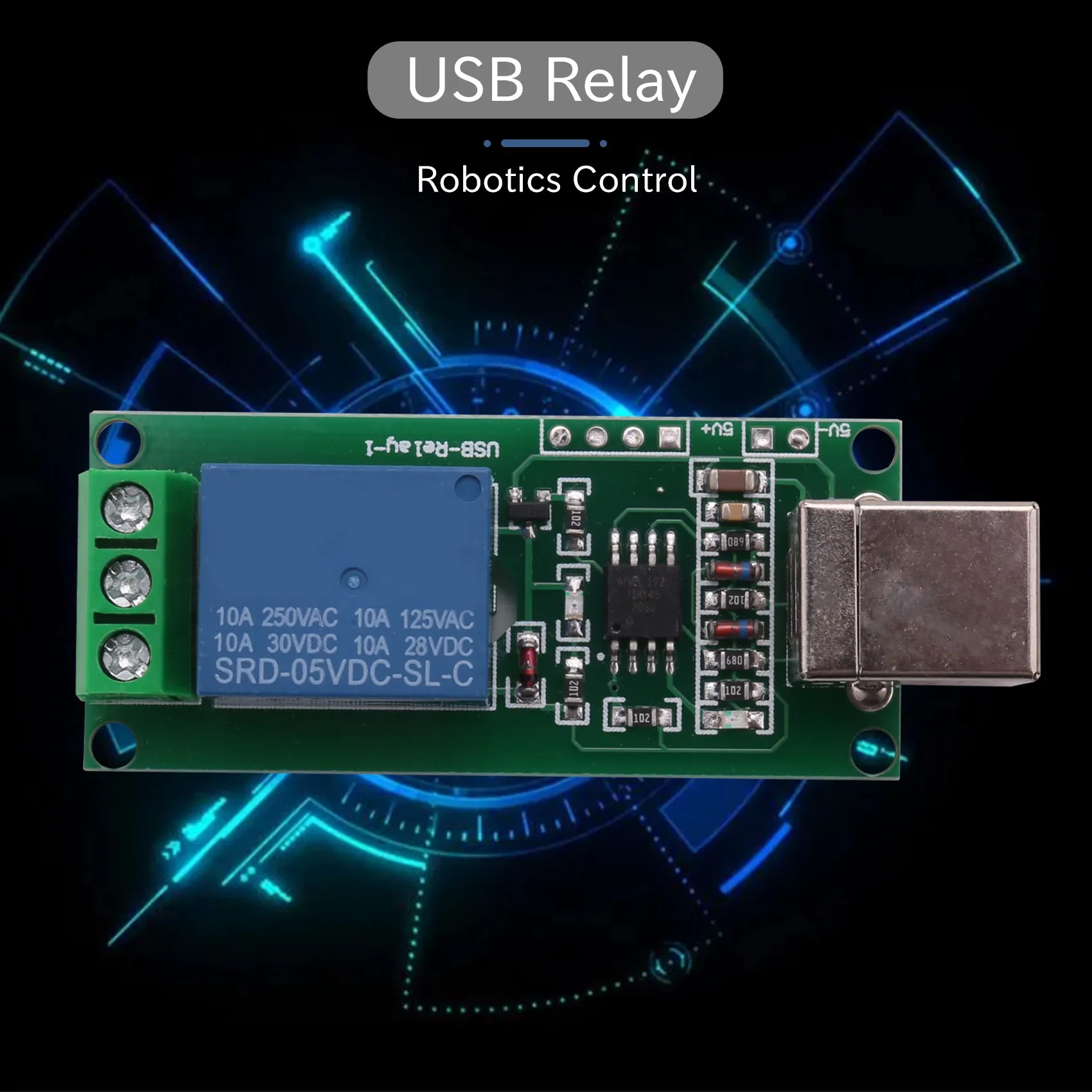 

5V USB Relay 1 Channel Programmable Computer Control For US