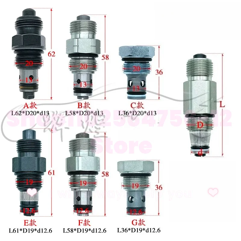 For Launch Fanbao 2 Post Gantry Car Lift  Pressure Relief Valve Hydraulic Non-Return Lowering Oil Return Valve Spare Parts