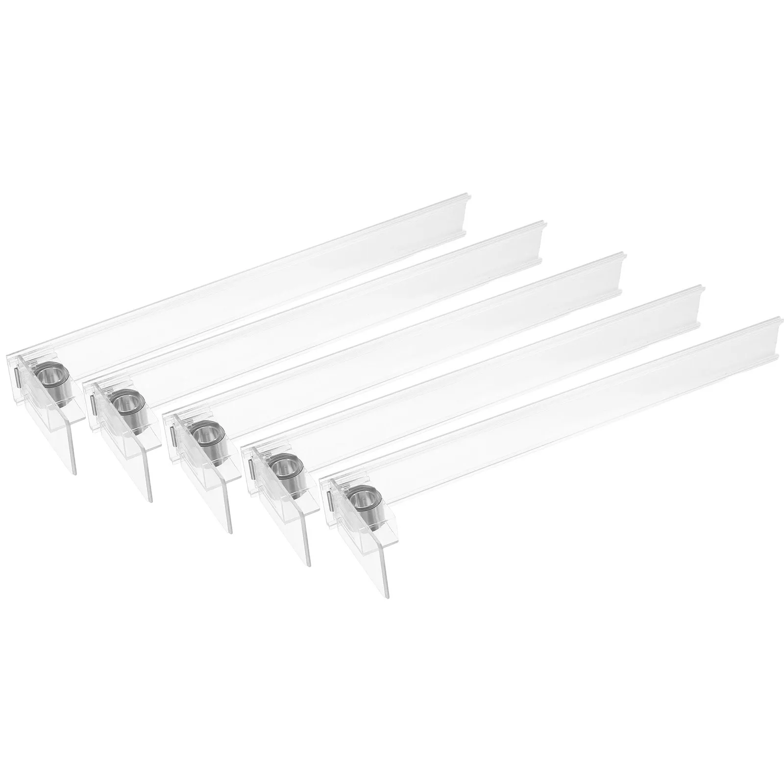 5Pcs Self Pushing Drink Dispenser Automatic Shelf Pusher for Fridge Retail Stores Plastic Beverage Organizer Can Dispenser Rack