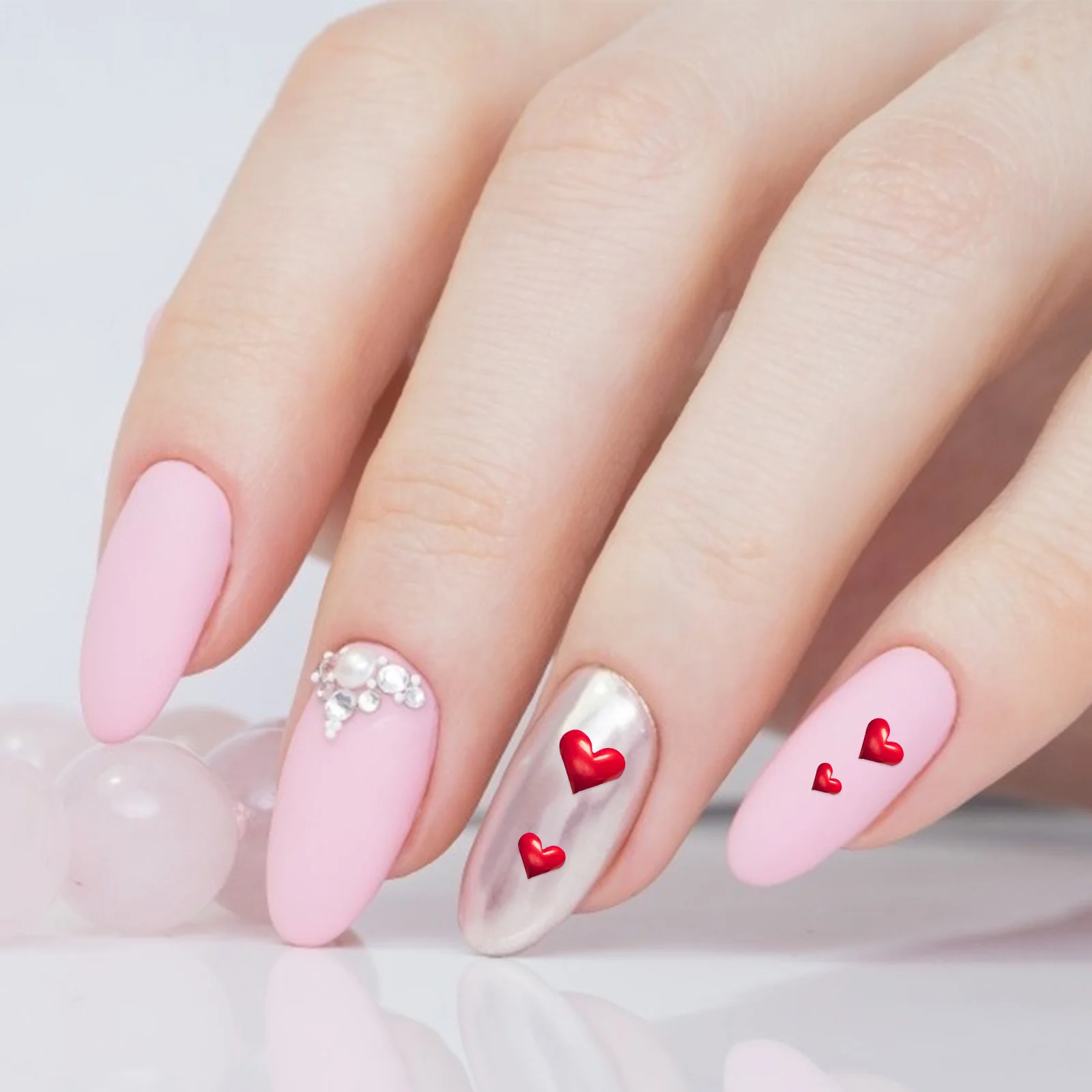 

3D Silicone Nail Art Mold Heart Mould Mini Charms Molds Creative Manicure Crystal DIY Template Nail Molds for Gel