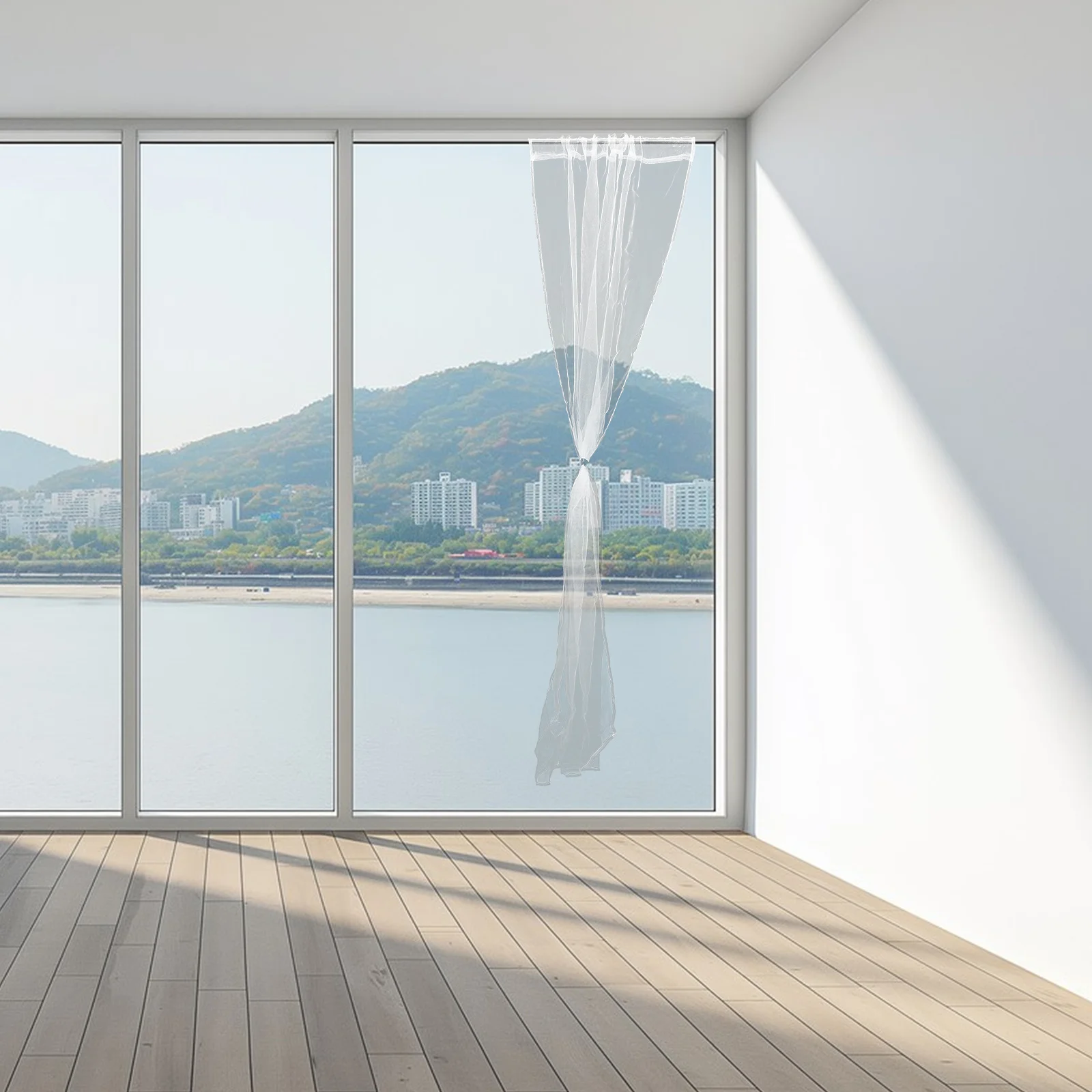 

Window Sheer Curtain White Premium Polyester Voile For Living Room Bedroom Kitchen Hall Tulle Curtains Panel