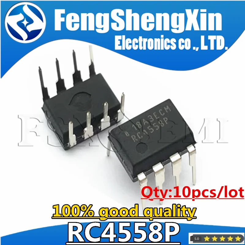 10PCS RC4558P DIP8 RC4558 DIP DUAL GENERAL-PURPOSE OPERATIONAL AMPLIFIER IC