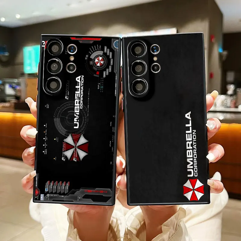 Biohazard Umbrella Corps For Samsung S23 S22 S21 Ultra S20 FE S10 S9 Plus Lite 4G 5G Frosted Translucent Phone Case Cover