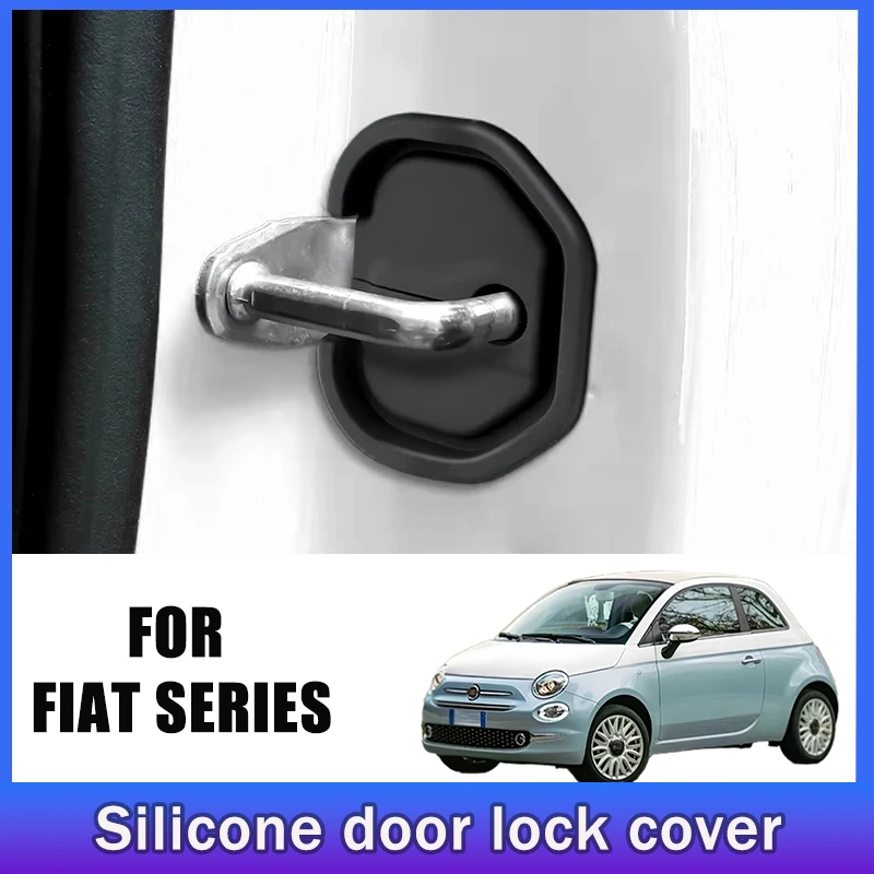 

For Fiat 500 L X 500C Abarth 595 Panda Fiorino Punto Bravo Car Door Damping Cushion Silicone Door Lock Buckle Car Accessories