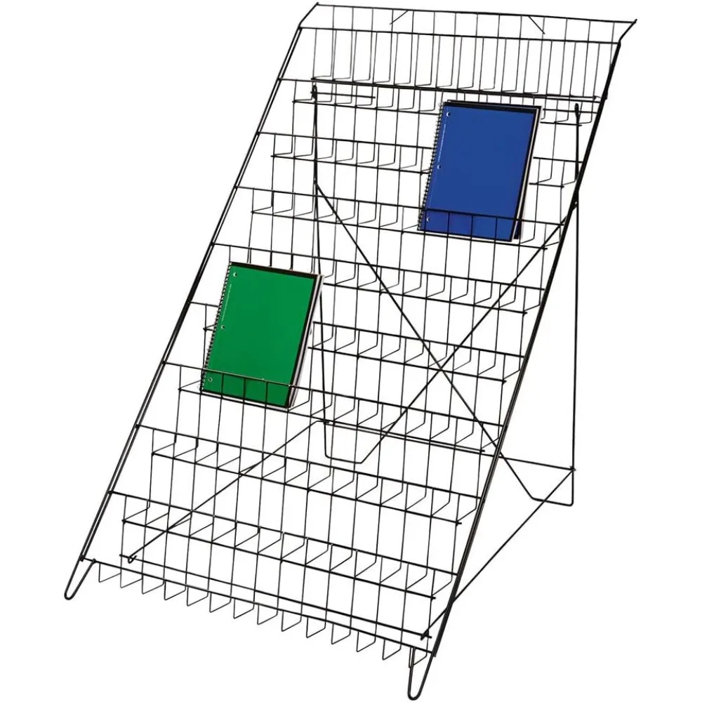 Black Floor Standing Wire Rack (Book and Magazine Rack)