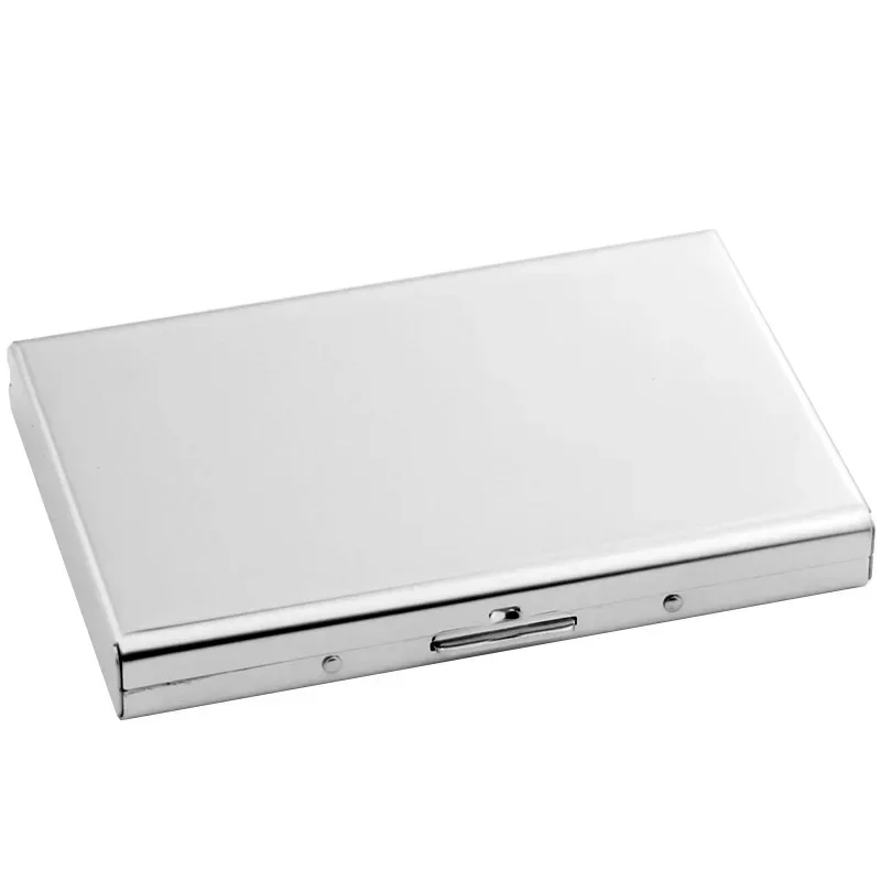 2025 NewFashion Aluminum RFID Blocking Wallet Antimagnetic Metal Cowhide Business Credit Card Holder Organizer for Men And Women
