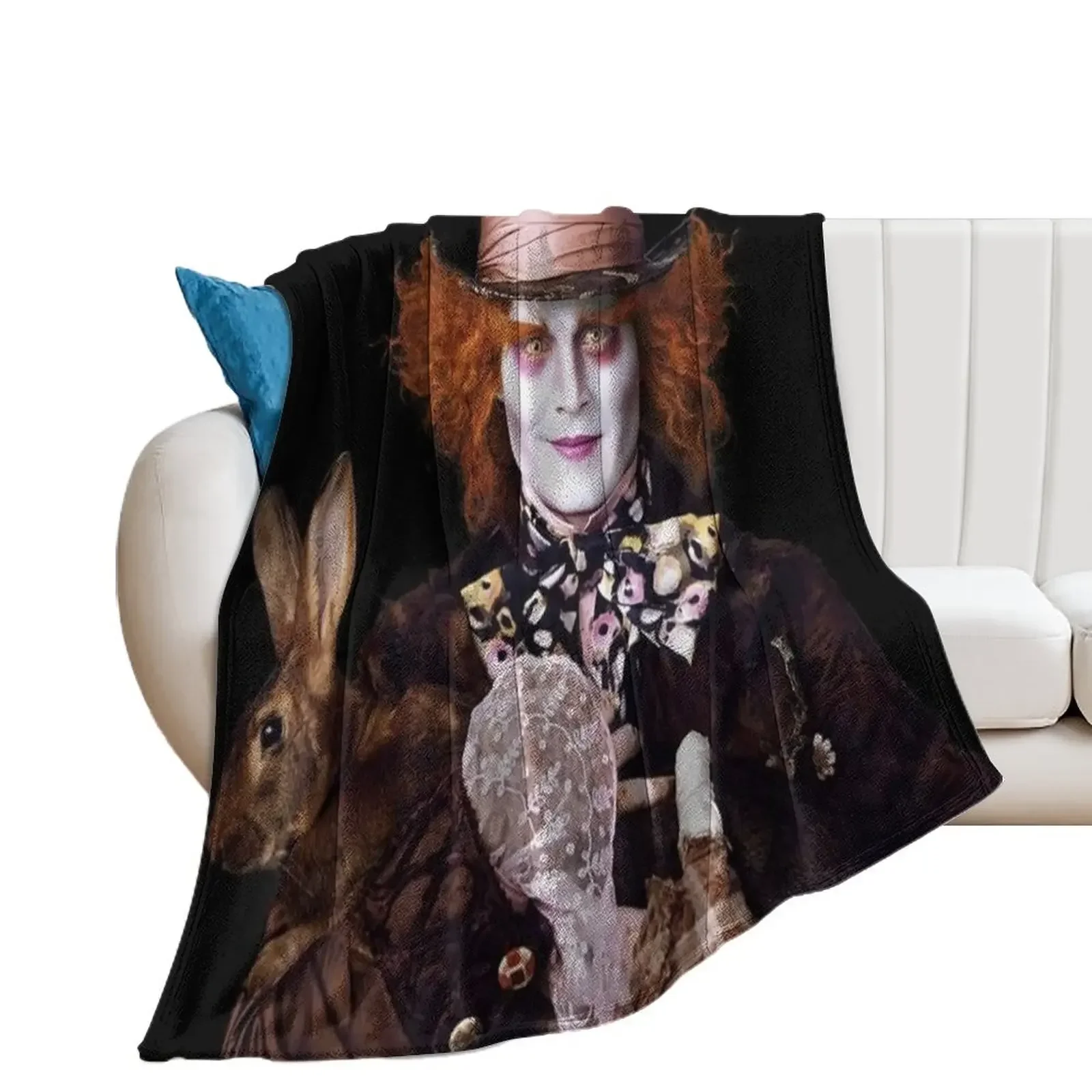 

mad hatter Throw Blanket Travel Sofa Quilt anime Blankets