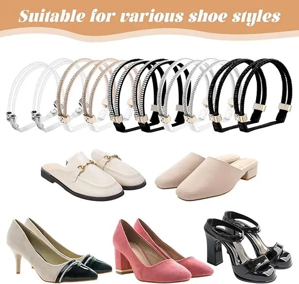 1~6Pairs Women Shoelaces High Heels Adjustable Shoe Belt Ankle Holding Loose Anti-skid Bundle Laces Tie Straps Band