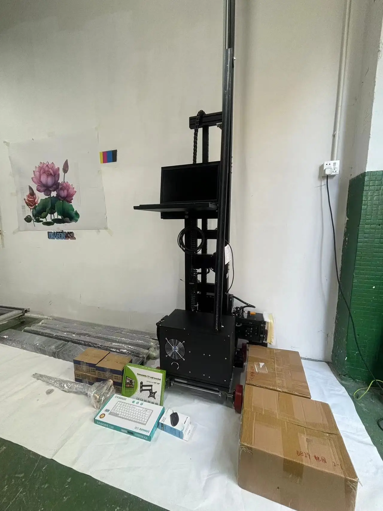 TH-GP1600X 2 in1 آلة طباعة الجدار والأرضيات عالية الدقة ثلاثية الأبعاد الأشعة فوق البنفسجية الجدار والأرض طابعة نافثة للحبر مصنع طابعة جدارية